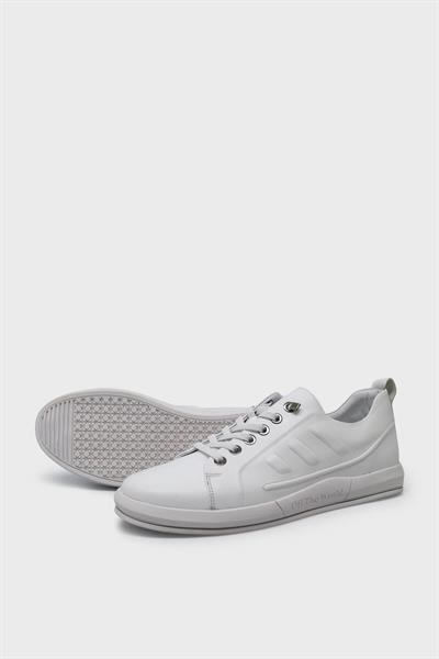Pepita Erkek Deri Sneakers Beyaz SRLR6692