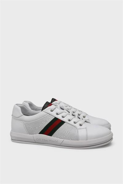 Pepita Erkek Deri Sneakers Beyaz SRLR6572