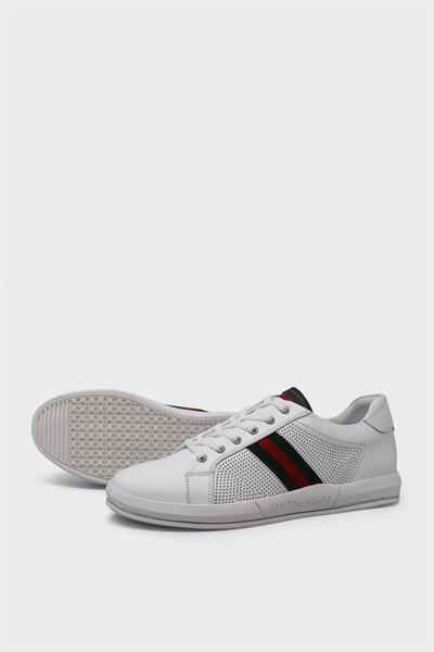 Pepita Erkek Deri Sneakers Beyaz SRLR6572