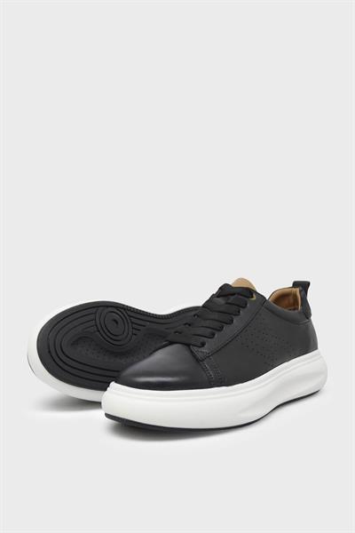 Pepita Erkek Deri Sneakers Siyah SRLR-6589