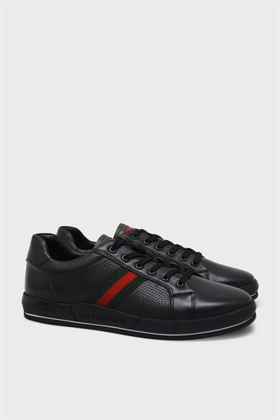 Pepita Erkek Deri Sneakers Siyah SRLR6572