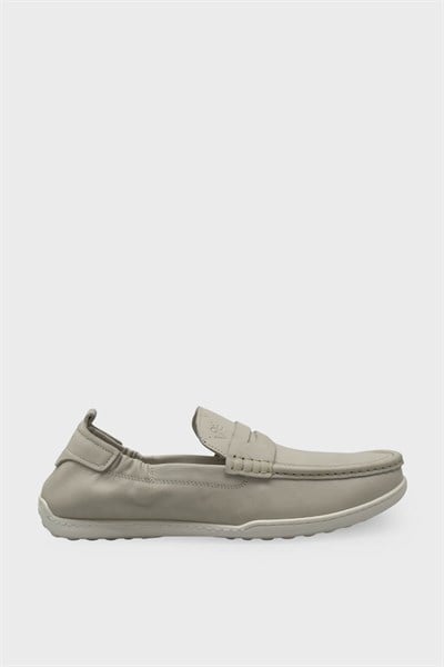 Pepita Erkek Loafer Deri Ayakkabı Ekru SRLR-M420