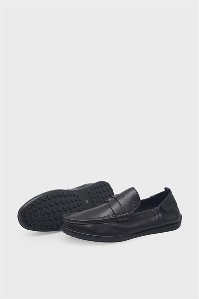 Pepita Erkek Loafer Deri Ayakkabı Siyah SRLR-M420