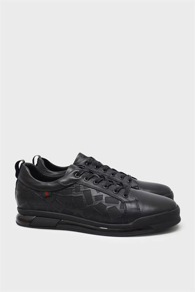 Pepita Erkek Yazlık Deri Sneakers Siyah SRLR6583