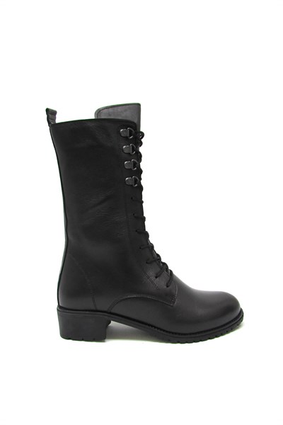 Pepita Kadın Deri Postal Bot Siyah SRLR8470