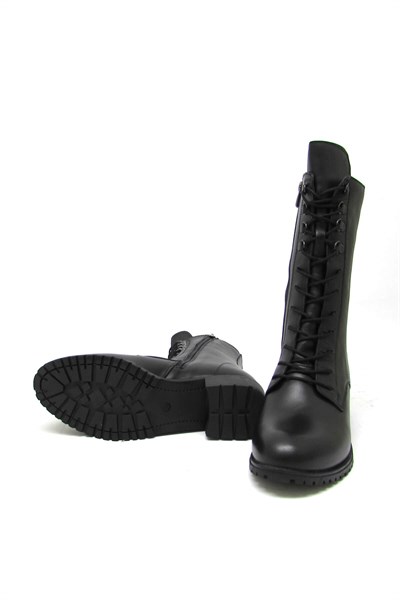 Pepita Kadın Deri Postal Bot Siyah SRLR8470