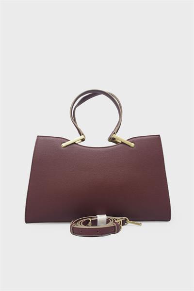 Pepita Kadın Omuz Çantası Bordo SRLR606-1