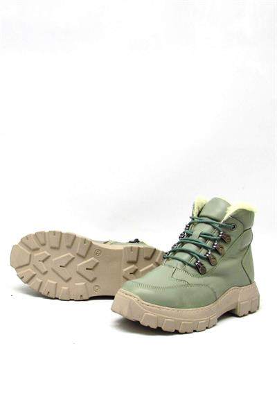 Pepita Unisex Çocuk Spor Deri Bot Yeşil SRLR-F006