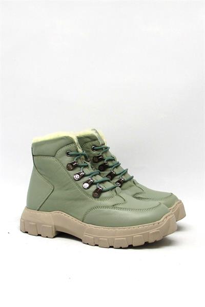 Pepita Unisex Çocuk Spor Deri Bot Yeşil SRLR-F006