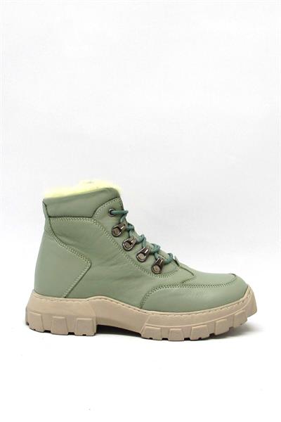 Pepita Unisex Çocuk Spor Deri Bot Yeşil SRLR-F006