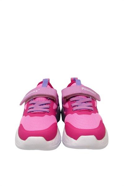 Promax Kız Çocuk Fileli Cırtlı Spor Ayakkabı Pembe PRMX1756