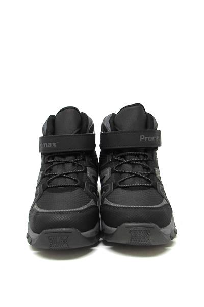 Promax Unisex Çocuk Cırtlı Spor Bot Siyah Gri PRMX-1726