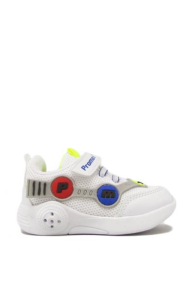 Promax Unisex Çocuk Işıklı Cırtlı Spor Ayakkabı Beyaz PRMX1772