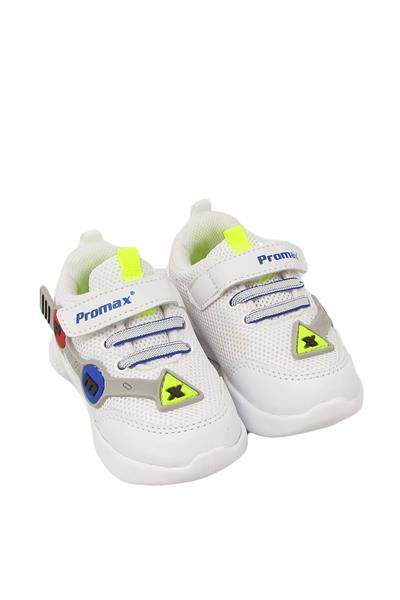 Promax Unisex Çocuk Işıklı Cırtlı Spor Ayakkabı Beyaz PRMX1772