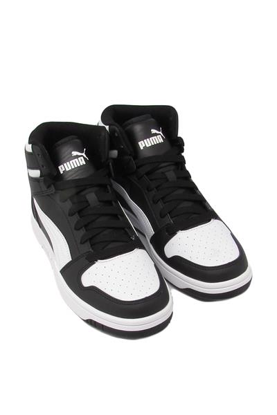 Puma Erkek Rebound LayUp SL Spor Bot Siyah Beyaz 369573