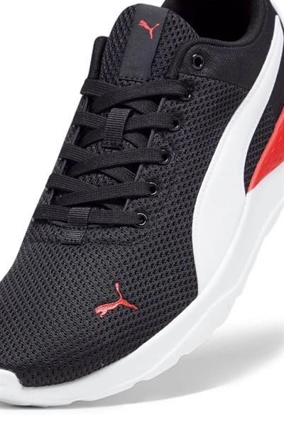 Puma Unisex Anzarun Lite Spor Ayakkabı Siyah Beyaz Kırmızı 371128