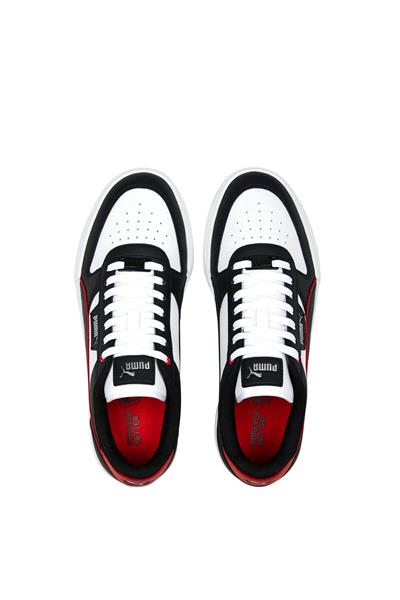Puma Unisex Caven Dime Spor Ayakkabı Siyah Beyaz Kırmızı 384953