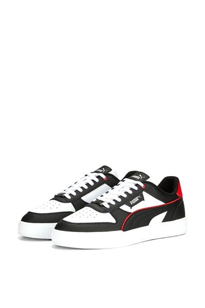 Puma Unisex Caven Dime Spor Ayakkabı Siyah Beyaz Kırmızı 384953