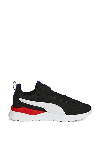 Puma Unisex Çocuk Anzarun Lite AC INF Spor Ayakkabı Siyah Beyaz Kırmızı 372010