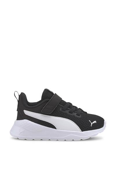 Puma Unisex Çocuk Anzarun Lite AC INF Spor Ayakkabı Siyah Beyaz 372010