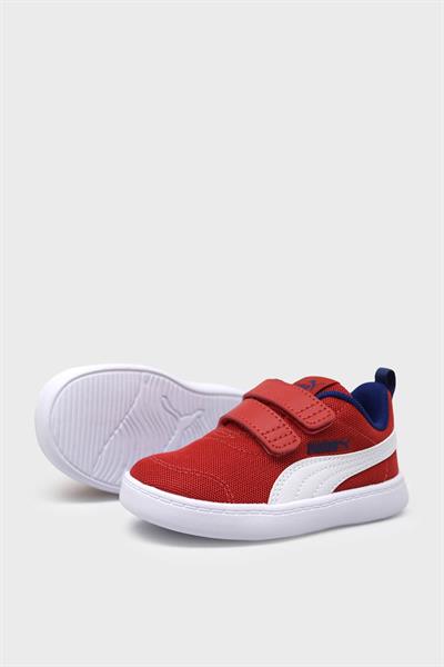 Puma Unisex Çocuk Courtflex v2 Mesh V Inf Kırmızı Beyaz 371759