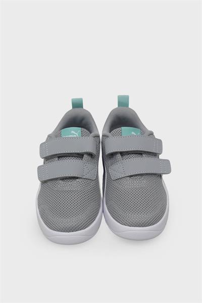Puma Unisex Çocuk Courtflex V3 Mesh PS Gri Beyaz 398085