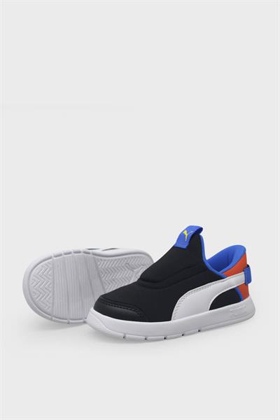 Puma Unisex Çocuk Courtflex V3 Sliptech Inf Siyah Beyaz Kırmızı 399735