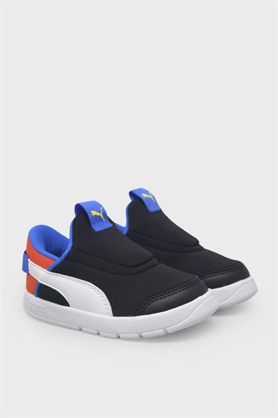 Puma Unisex Çocuk Courtflex V3 Sliptech Inf Siyah Beyaz Kırmızı 399735