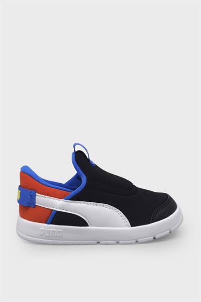 Puma Unisex Çocuk Courtflex V3 Sliptech Inf Siyah Beyaz Kırmızı 399735