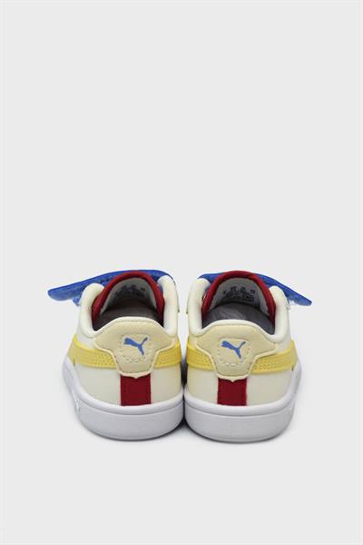 Puma Unisex Çocuk Smash 3.0 Summer Camp Beyaz Sarı Kırmızı 395605