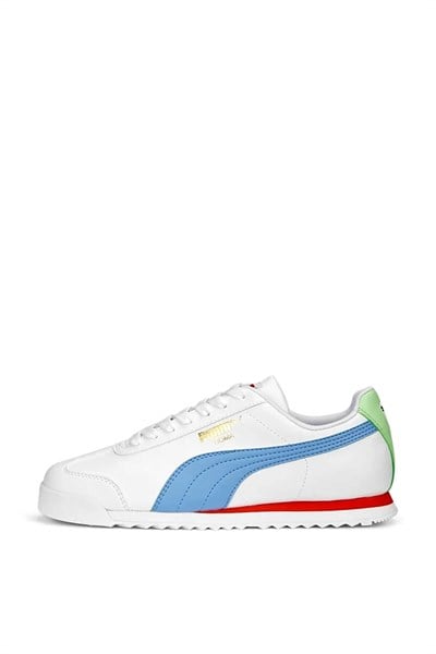 Puma Unisex Roma Basic Spor Ayakkabı Beyaz Mavi Yeşil 369571