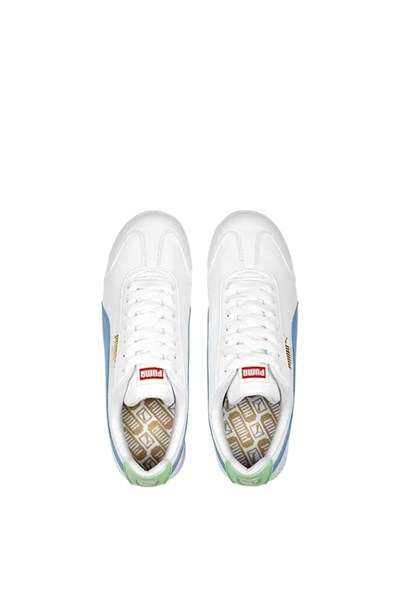 Puma Unisex Roma Basic Spor Ayakkabı Beyaz Mavi Yeşil 369571