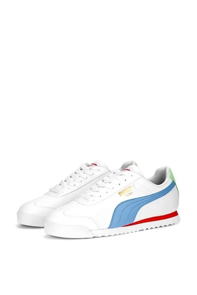 Puma Unisex Roma Basic Spor Ayakkabı Beyaz Mavi Yeşil 369571