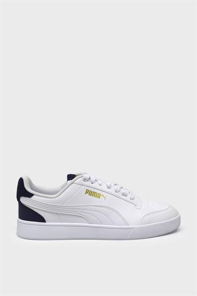 Puma Unisex Shuffle Spor Ayakkabı Beyaz Lacivert Gold 309668