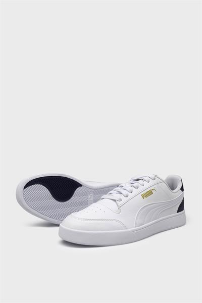 Puma Unisex Shuffle Spor Ayakkabı Beyaz Lacivert Gold 309668