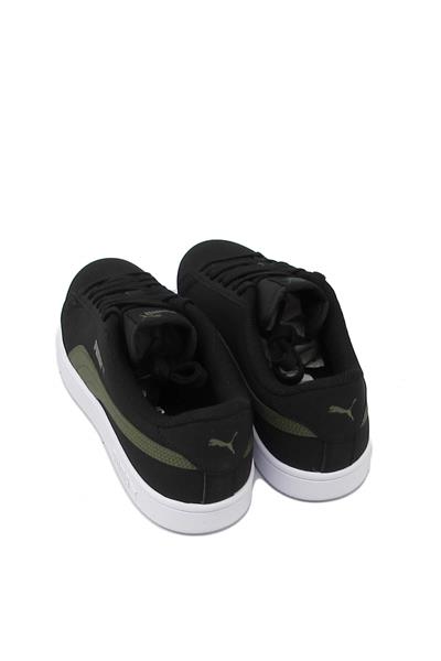 Puma Unisex Smash V2 Buck Spor Ayakkabı Siyah Yeşil 365160