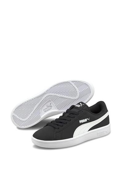 Puma Unisex Smash V2 Buck Spor Ayakkabı Siyah Beyaz 365182