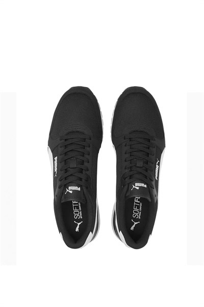 Puma Unisex ST Runner V3 Mesh Spor Ayakkabı Siyah Beyaz 384640
