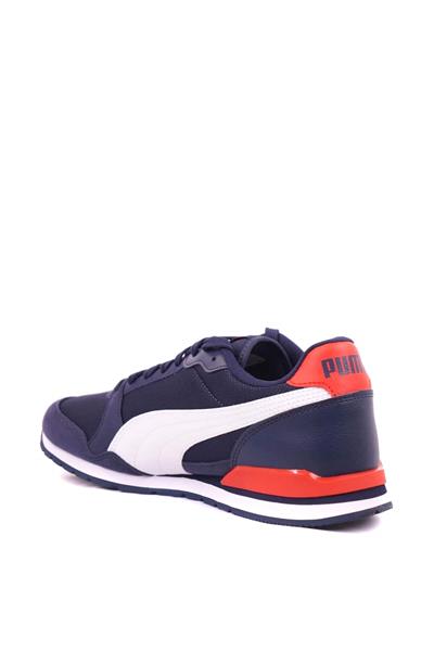 Puma Unisex ST Runner V3 Mesh Spor Ayakkabı Lacivert Kırmızı 384640