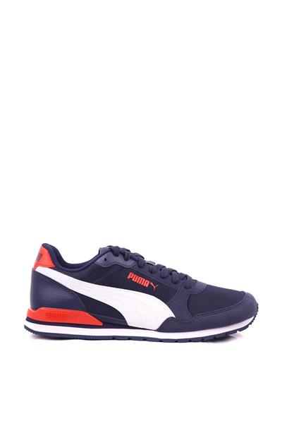 Puma Unisex ST Runner V3 Mesh Spor Ayakkabı Lacivert Kırmızı 384640