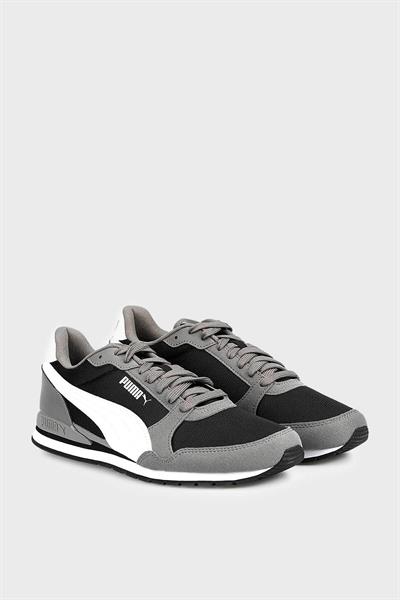 Puma Unisex ST Runner V3 Mesh Spor Ayakkabı Siyah Gri 384640