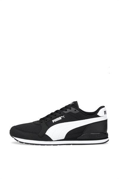 Puma Unisex ST Runner V3 Mesh Spor Ayakkabı Siyah Beyaz 384640