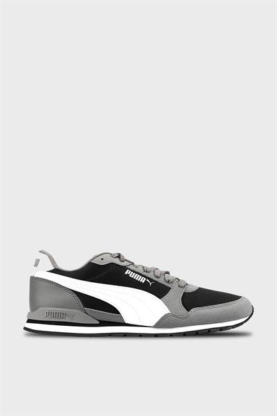 Puma Unisex ST Runner V3 Mesh Spor Ayakkabı Siyah Gri 384640