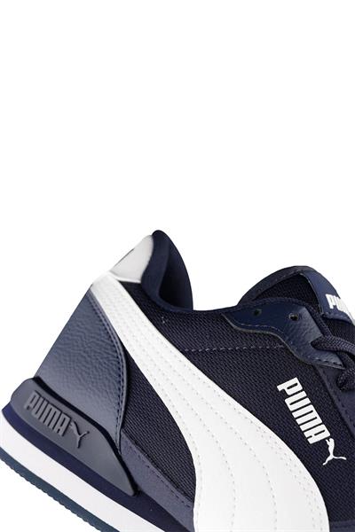 Puma Unisex ST Runner V3 Mesh Spor Ayakkabı Lacivert Beyaz 384640