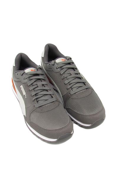 Puma Unisex ST Runner V3 Mesh Spor Ayakkabı Gri Turuncu 384640