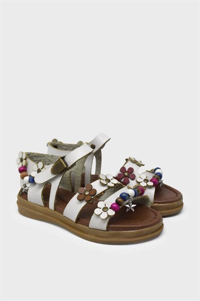 Sanbe Kız Çocuk Deri Babet Beyaz SNB-502V6301