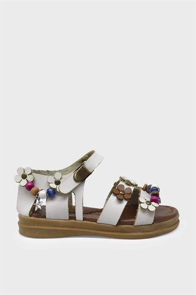 Sanbe Kız Çocuk Deri Babet Beyaz SNB-502V6301