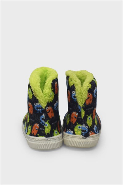 Sanbe Unisex Çocuk Boğazlı Panduf Bot Siyah SNB105P030