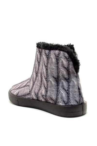 Sanbe Unisex Çocuk Boğazlı Patik Panduf Gri SNB106P131