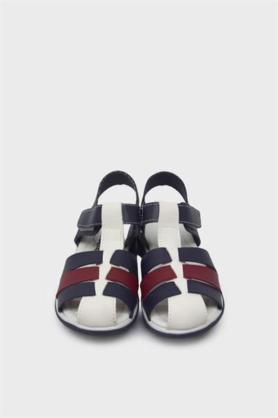 Şirin Erkek Çocuk Günlük Sandalet Beyaz Bordo SRN3240